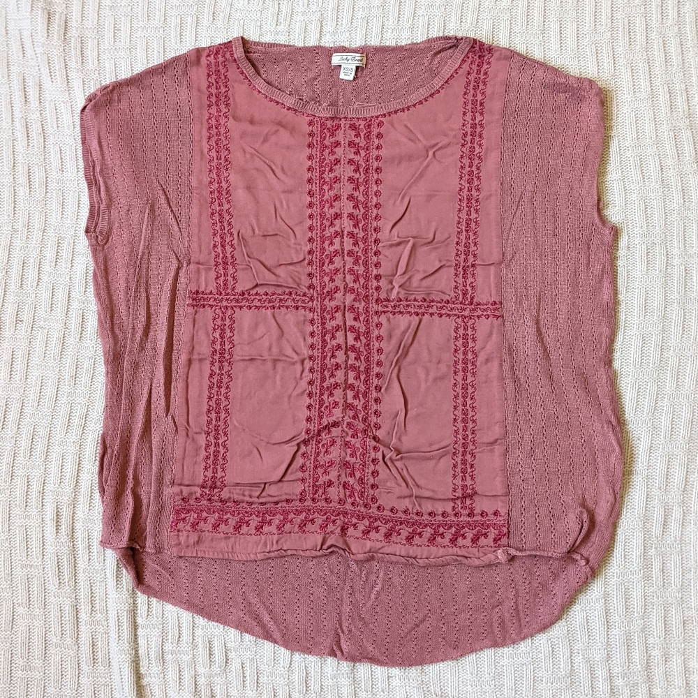 Lucky Brand Pink Women's Top - EUC
